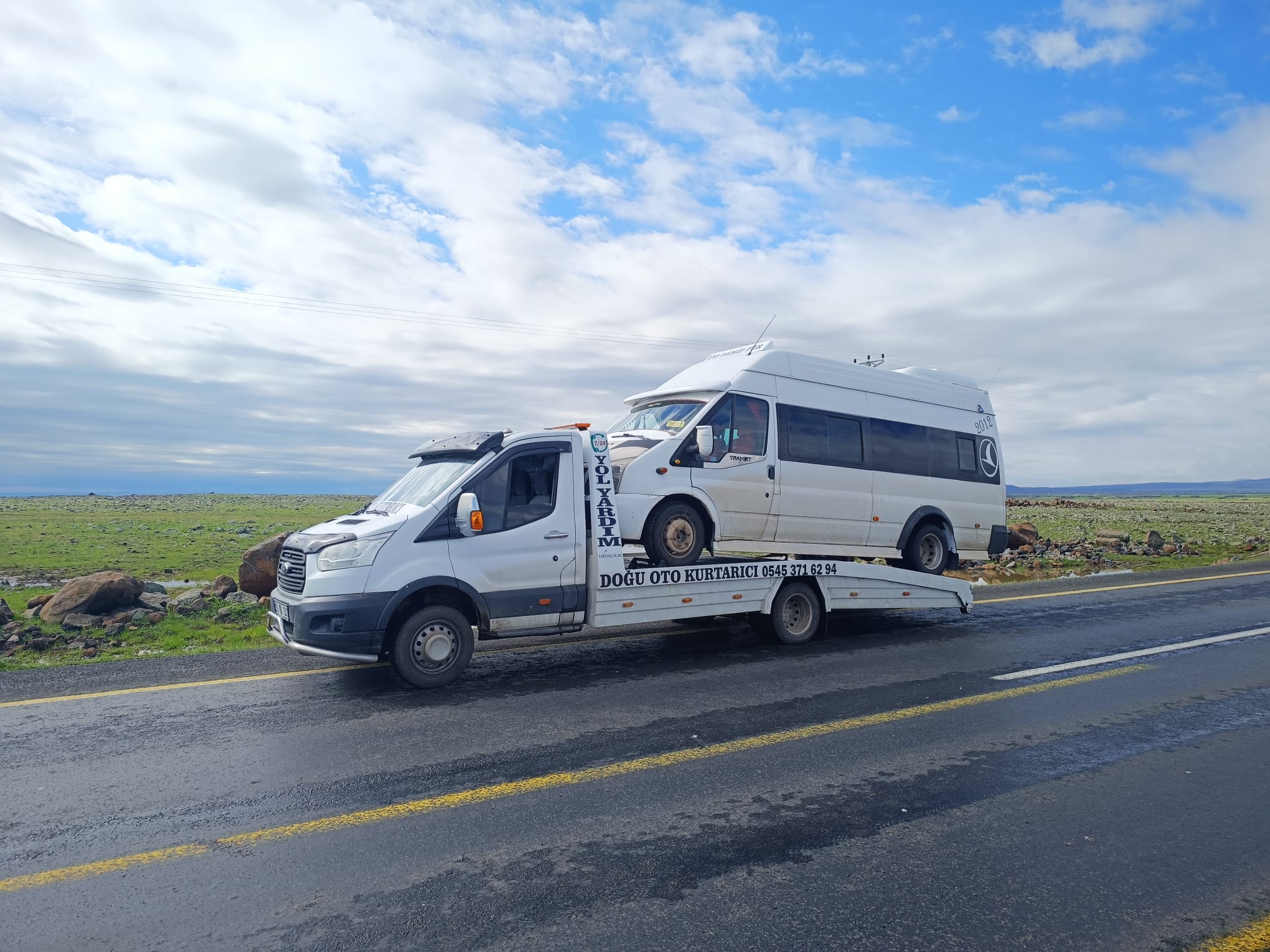 Diyarbakır yol yardım - minibüs çekme hizmeti karayolunda